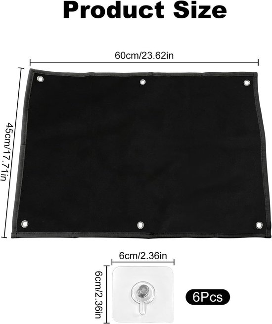 Vouwbare displaywand 60x45cm met haken en ogen voor het presenteren van patches en accessoires — afbeelding 5