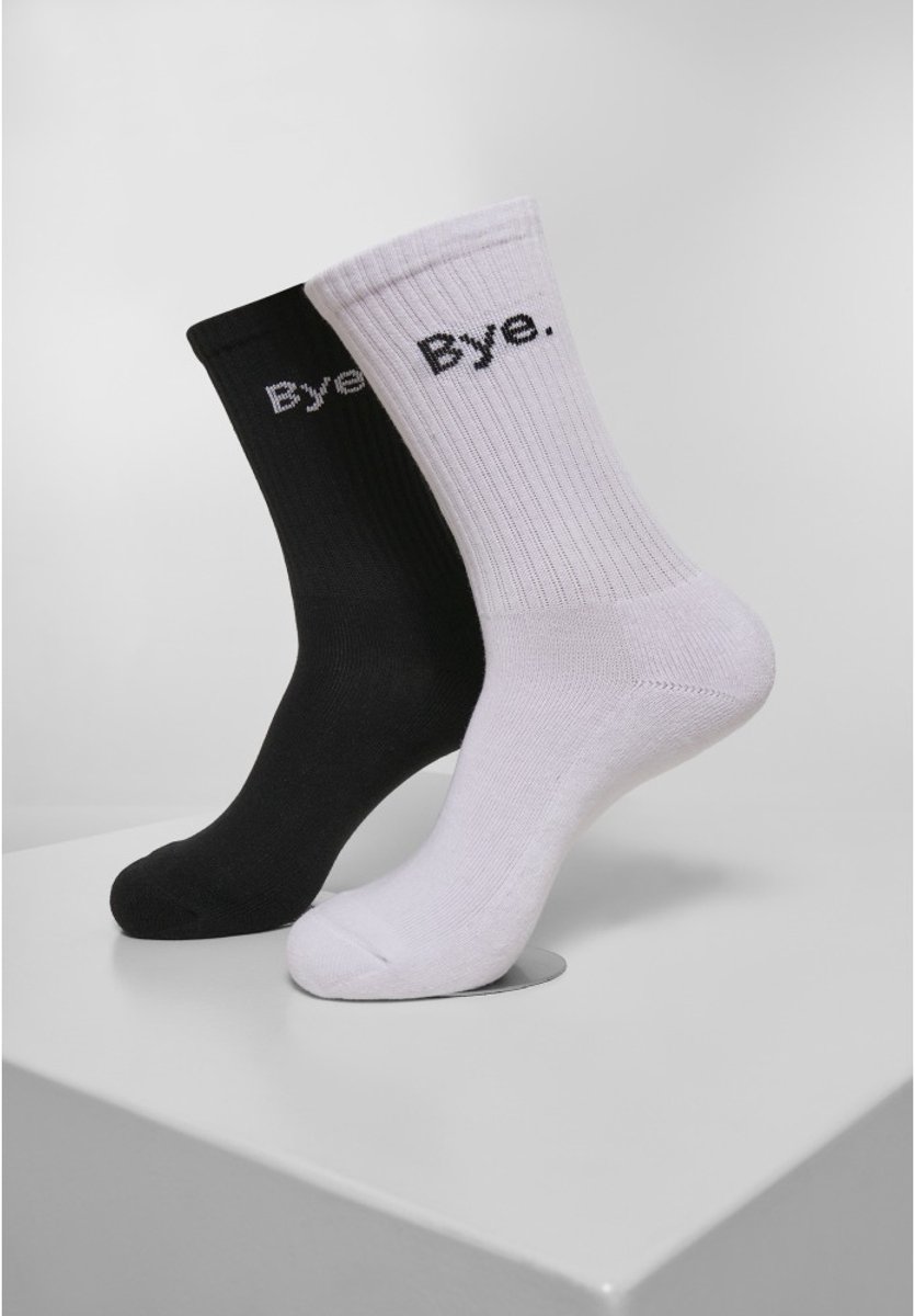 Mister Tee HI Bye short 2Pack Sokken 39/42 Zwart