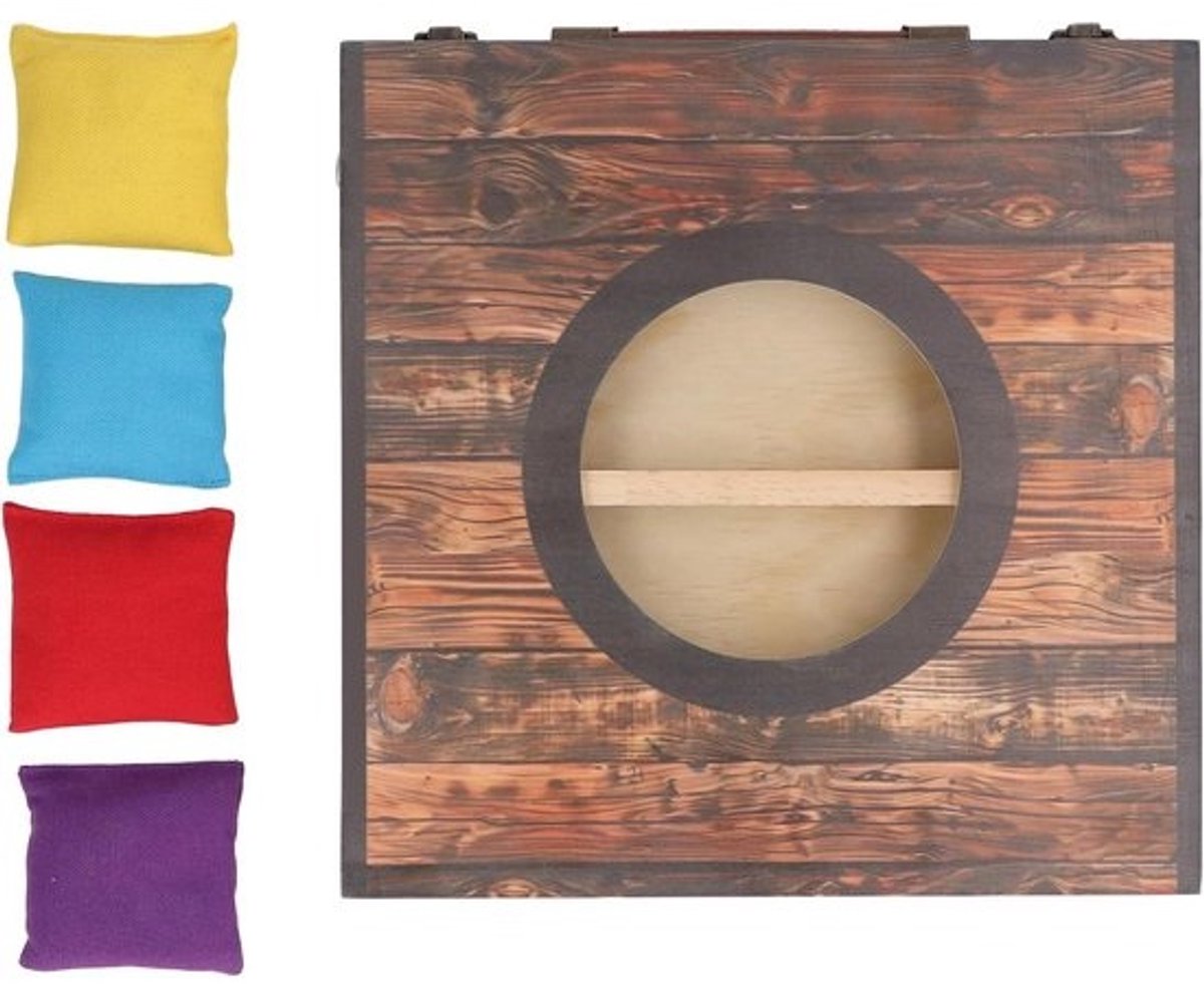 Cornhole Spel Set - Zitzak Gooien Spel - Buiten Spelen - Waterbestendig Frame - 34 x 30 x 6 cm