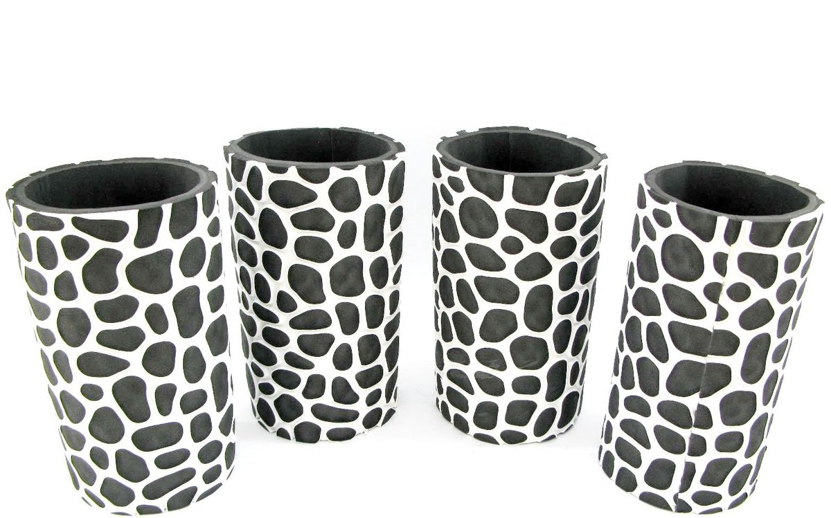 Neopreen Can Cooler - Geschikt voor 0.5L Blikjes - Wit - Set van 4