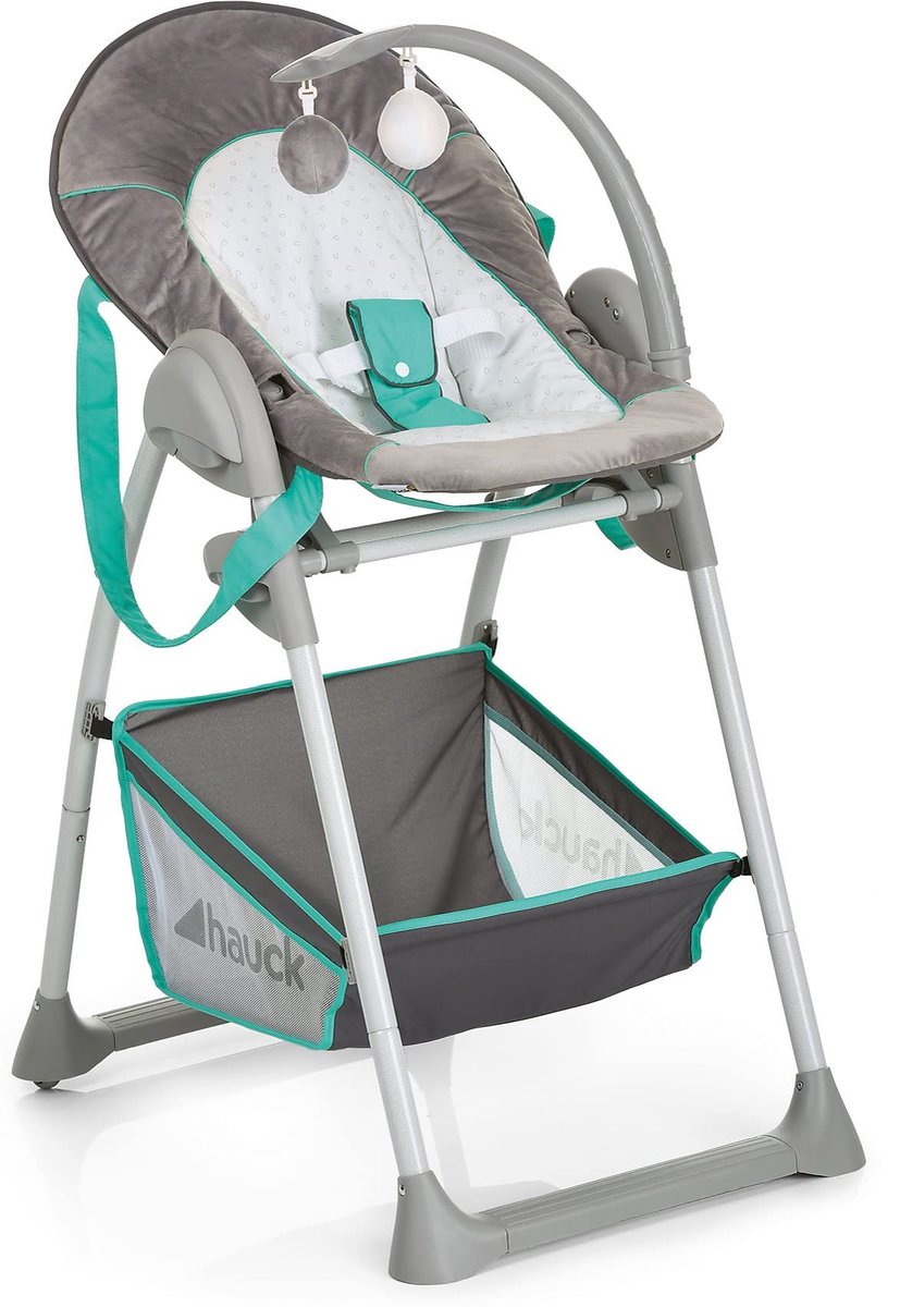 3-in-1 Kinderstoel met Verstelbare Hoogte - Turquoise