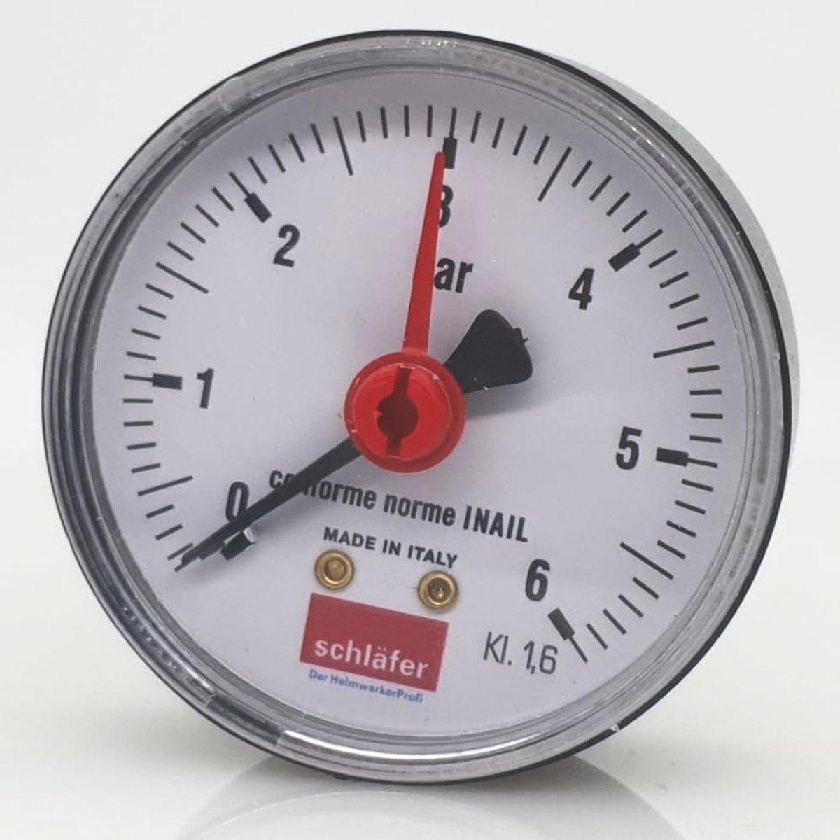 Hydraulische Drukmeter met Achteraansluiting 1/4" - 0-6 Bar