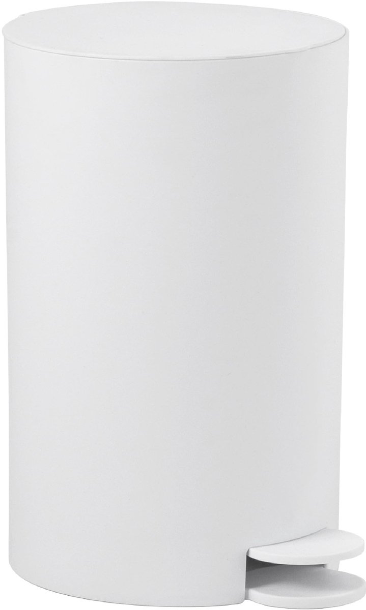 Pedal bin met 3 liter capaciteit - Mat wit