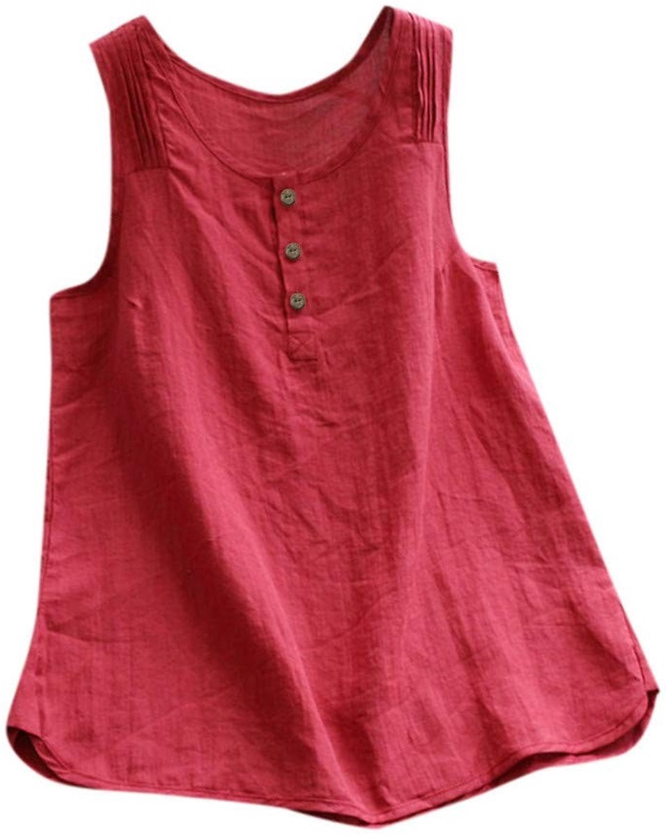 Dames Tanktop - Losse Pasvorm - Rood