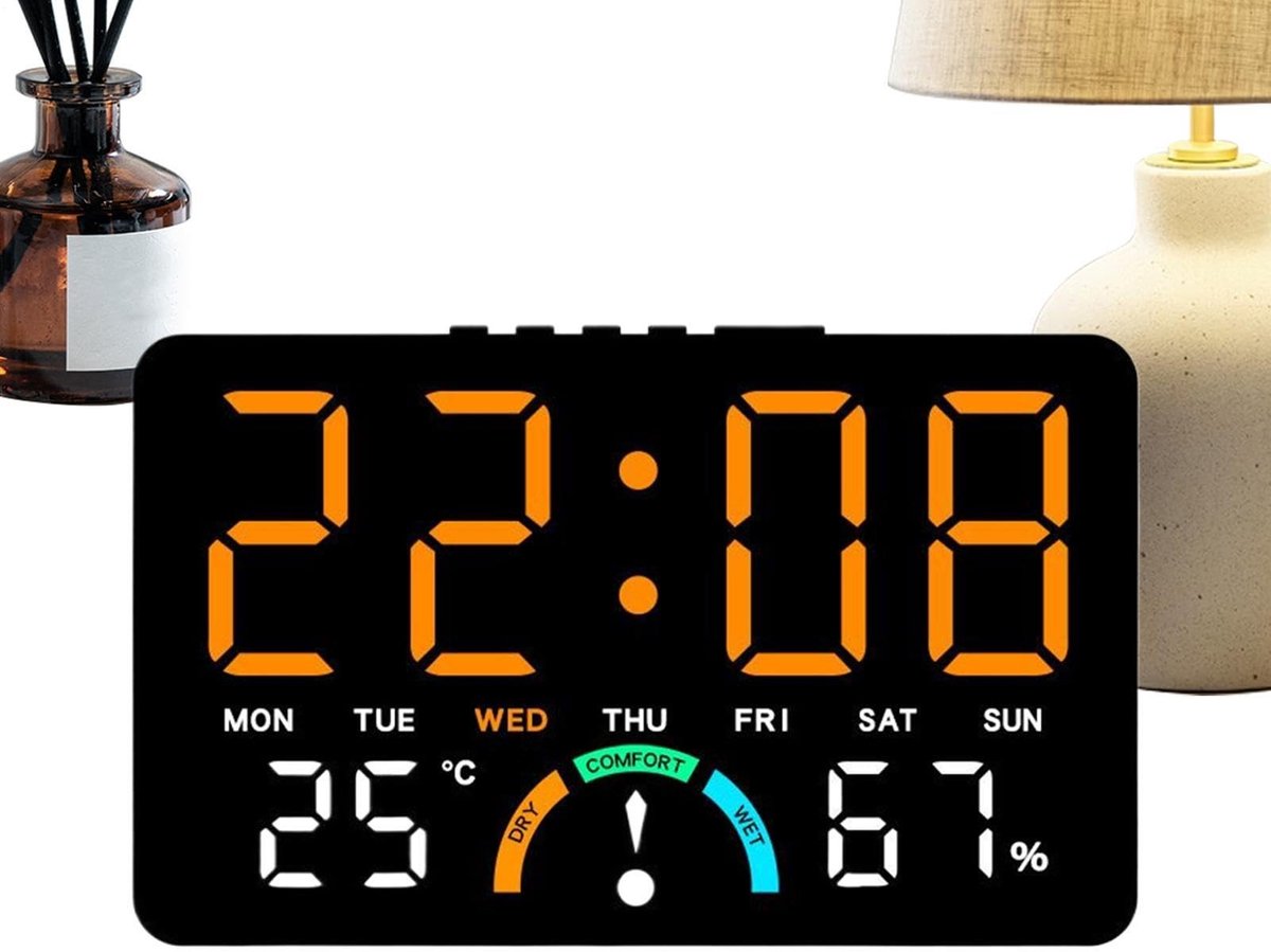 Digitale Klok met Temperatuurweergave - LED-scherm
