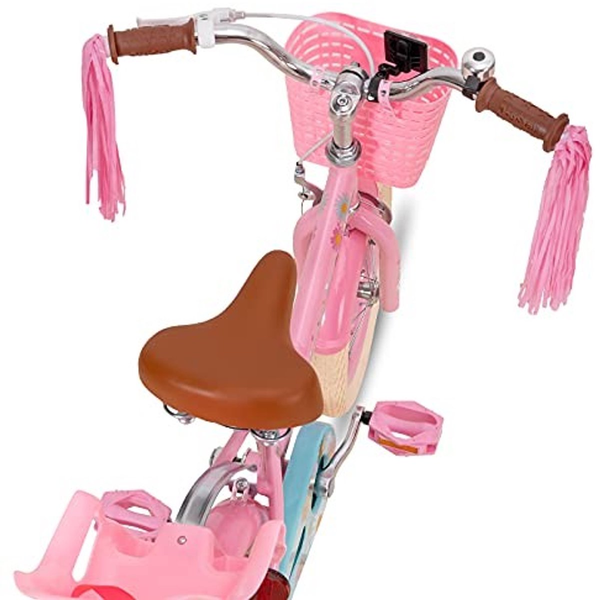 Kinderfiets met steunwielen 12 14 16 Inch voor meisjes Blauw Roze Wit