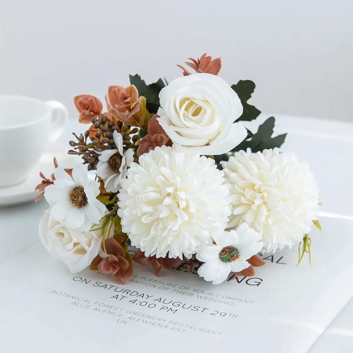 Kunstmatige Rozen Bloemen - Set van 3 - Voor Bruiloften en Decoratie