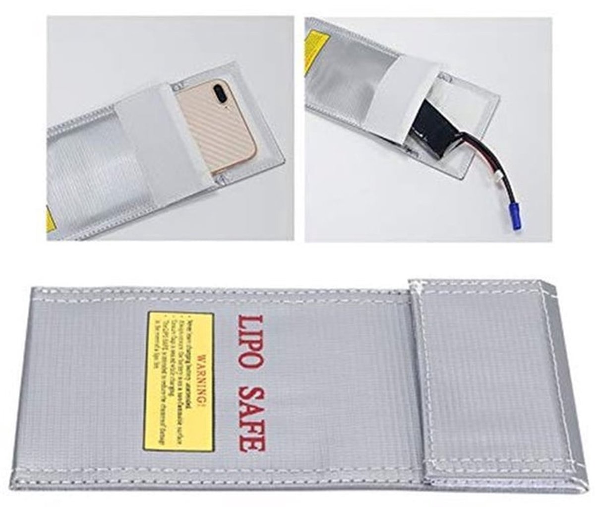 Lithium-Ion Batterijen Tas - Klein, Brandveilig en Vlamvertragend PVC Materiaal