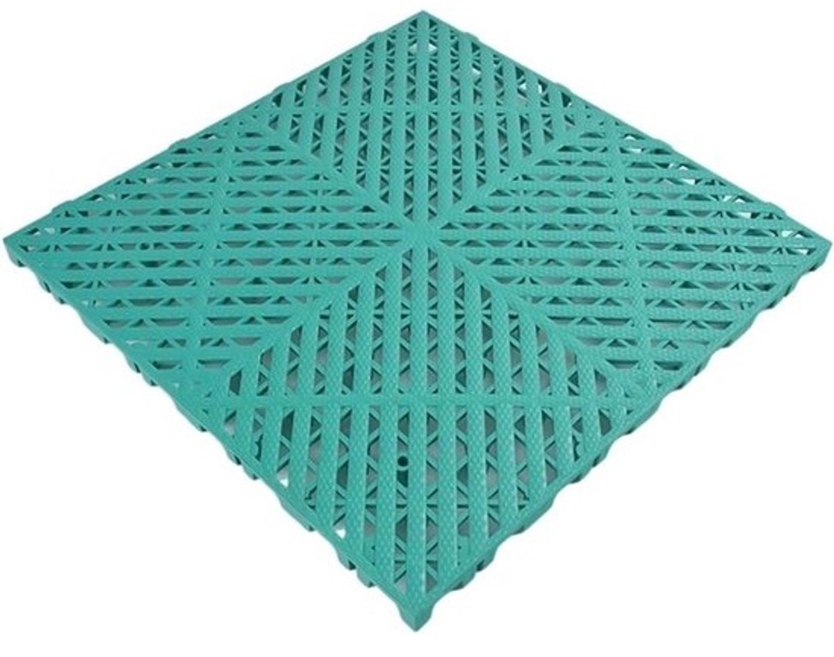 Geventileerde Garagetegels - Drainagetegels Modulair - Auto Wassen - Afwateringsontwerp - 40 x 40 x 2 cm - Groen