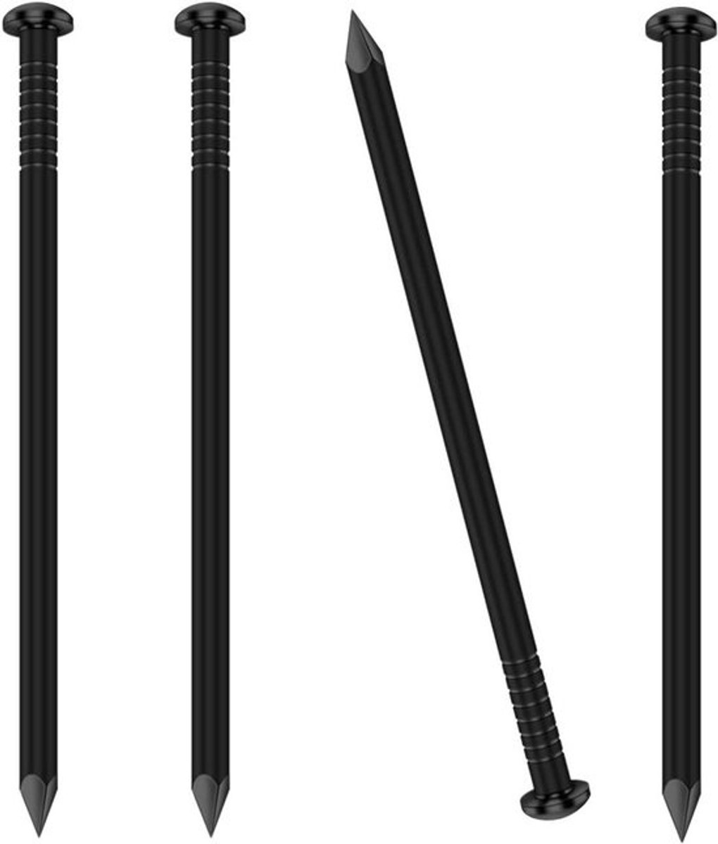 Ronde Kop Nagels - Hardware Nagels - Foto's Ophangen - Gegalvaniseerd IJzer - 200 stuks - Zwart