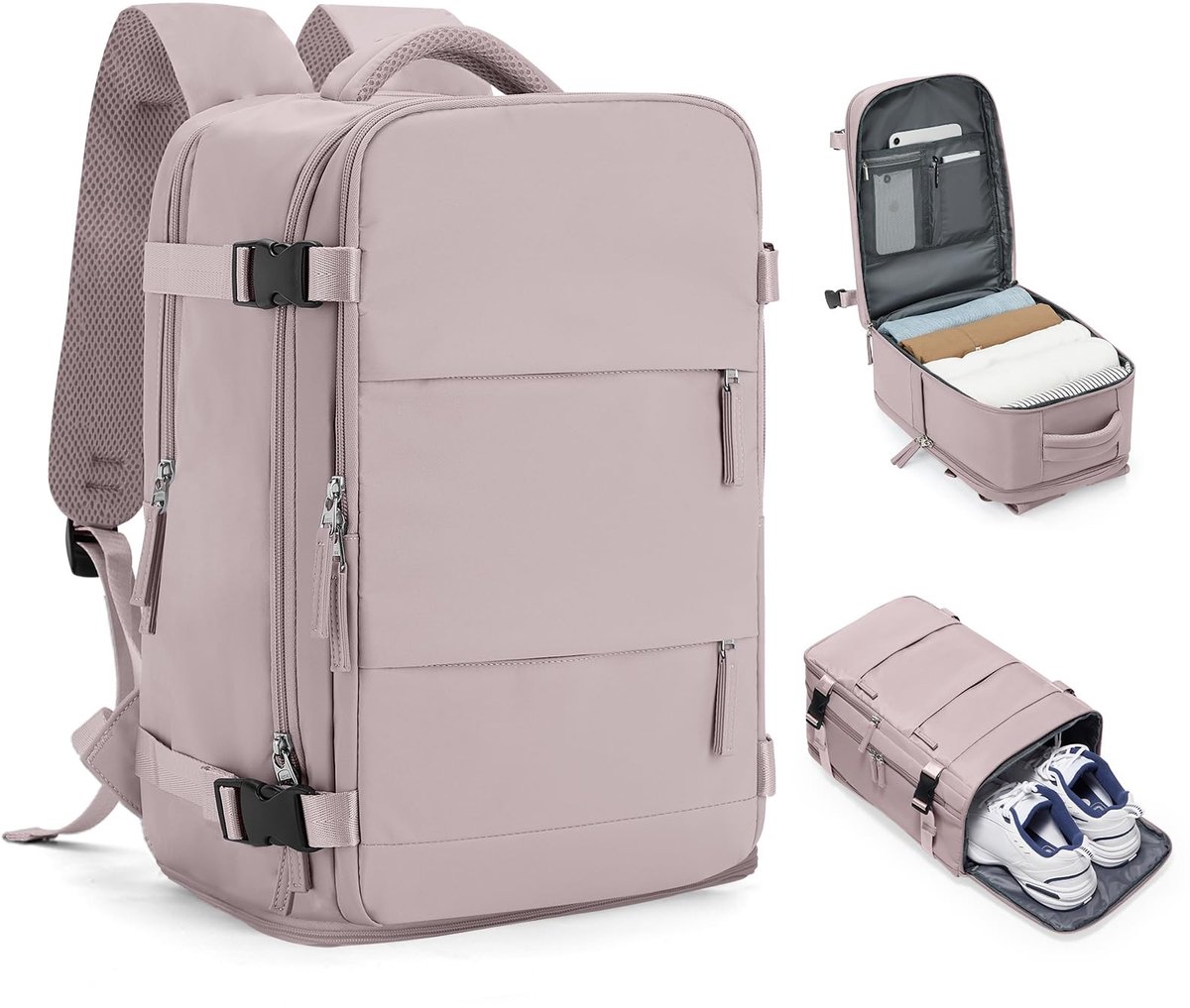 Reistas voor Ryanair - Handbagage met Schoencompartiment - Roze