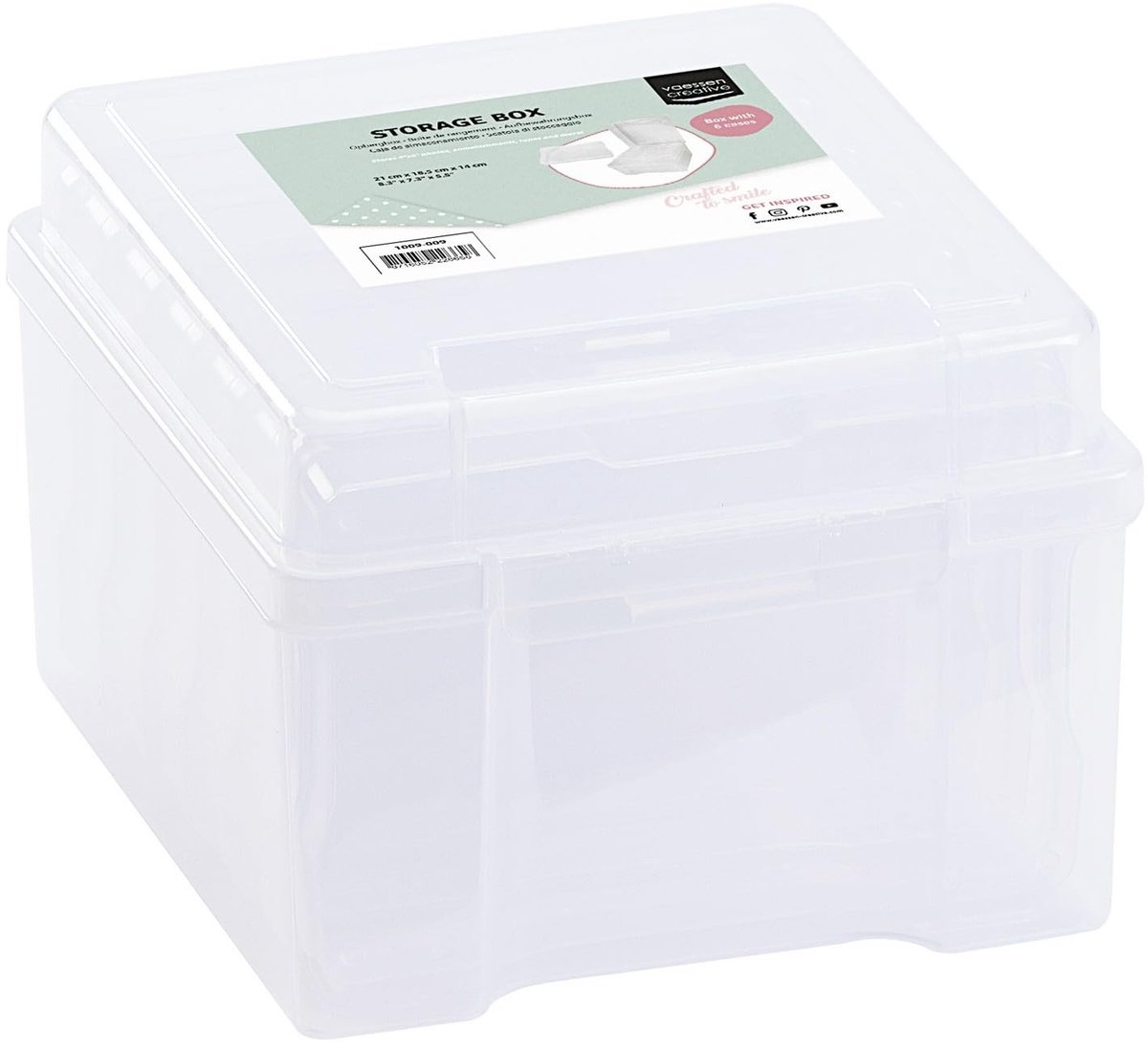 Opbergdoos met 6 kleine dozen - Transparant