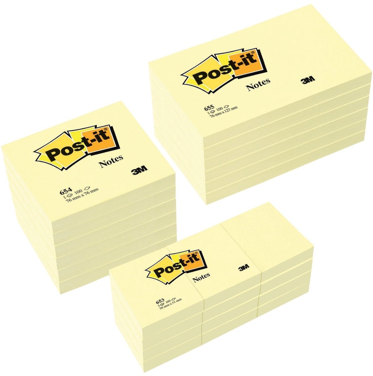 Notitieblok Set - 6 x 654 en 6 x 655 + 12 x 653 Gratis