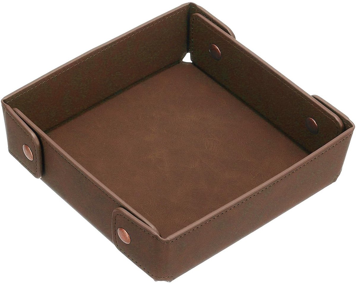Vouwbare Lederen Juwelendoos - Bruin 18 cm