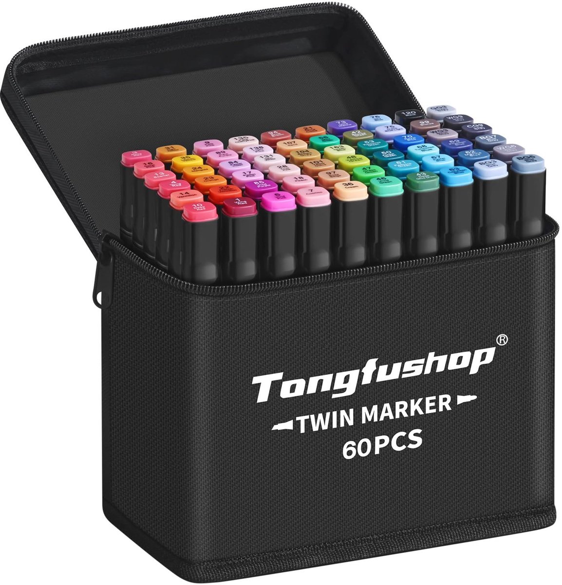Dubbelzijdige Alcohol Markers - 60 Stuks - Multikleur