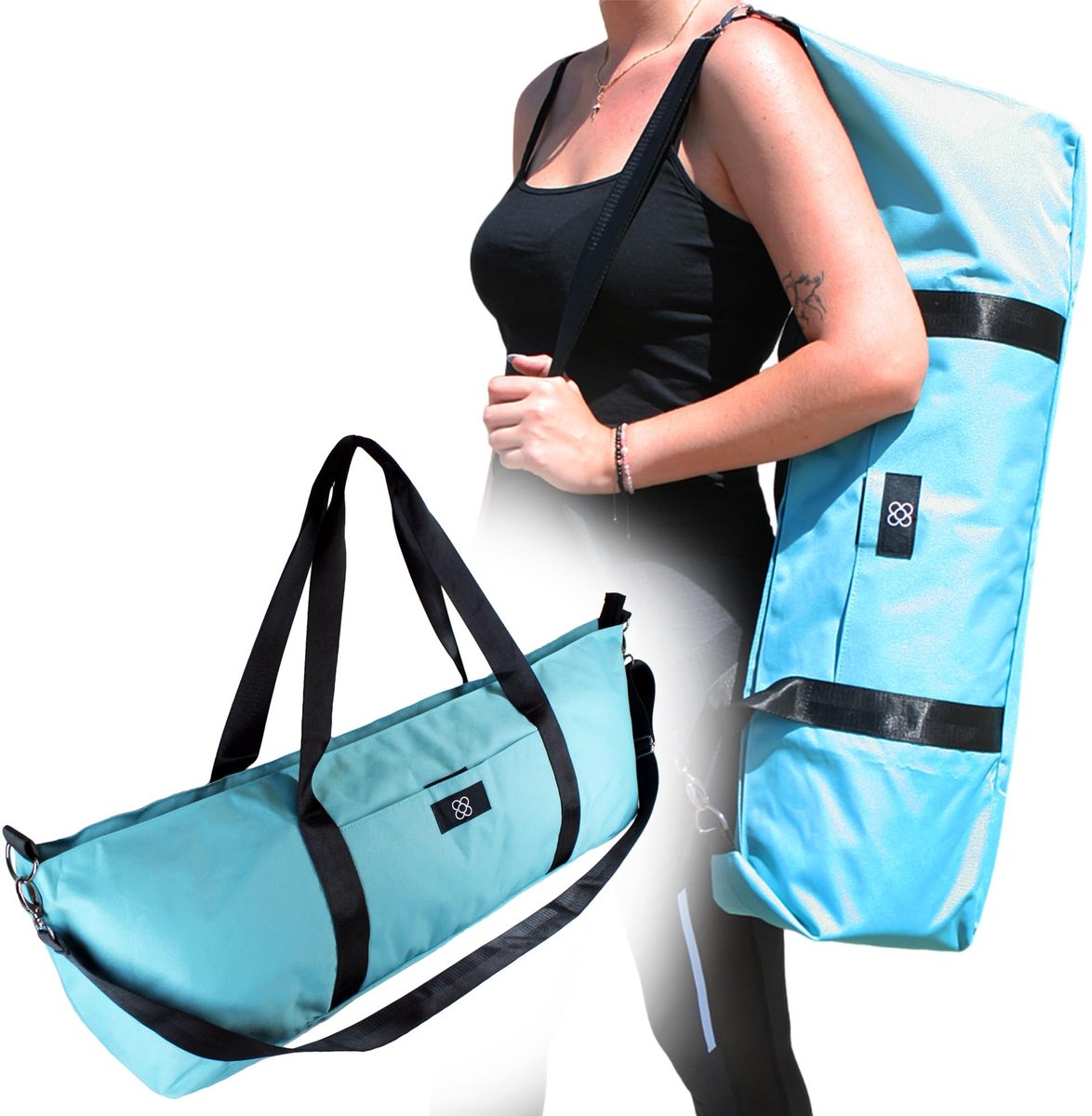 Yoga tas met vakken - Polyester 85.5 x 16.5 x 24.5 cm - Turquoise