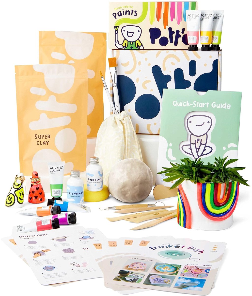 Luchtgedroogd Kleiset voor Beginners - Inclusief Gereedschap, Verf, Penseel en Handleiding