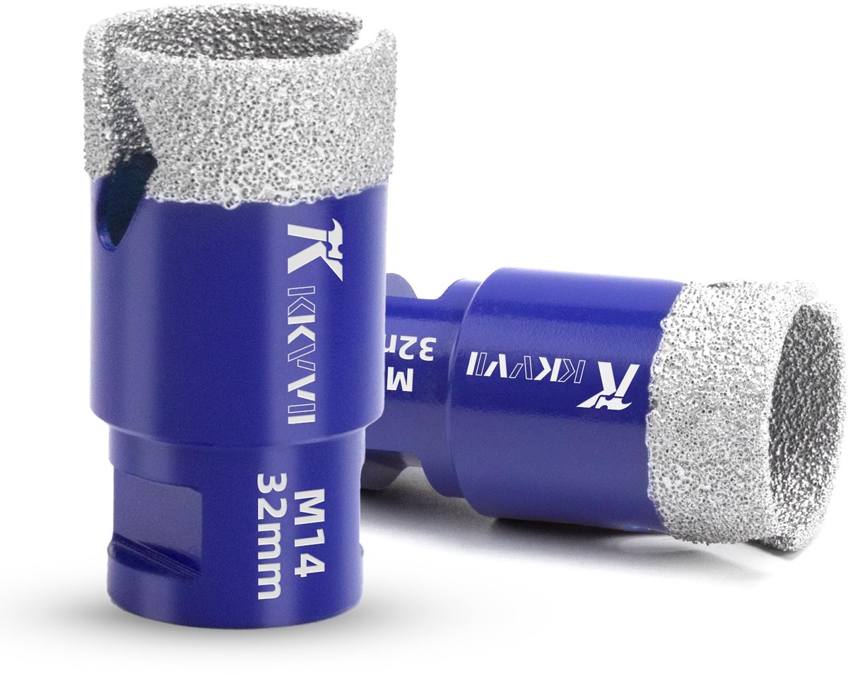 Diamant Boorbits 32mm - 2 Stuks met M14 Draad voor Tegels en Natuursteen