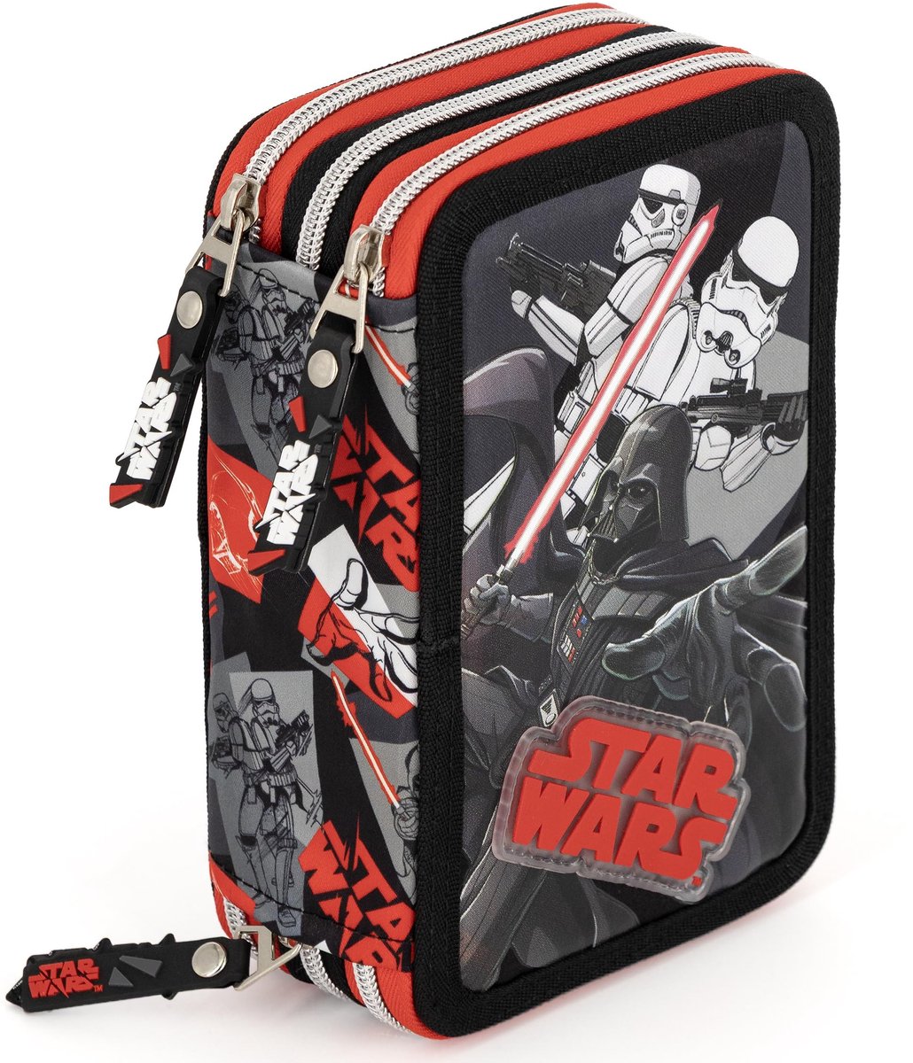 Pennenzak voor kinderen - 3 vakken - Star Wars ontwerp - 20 cm
