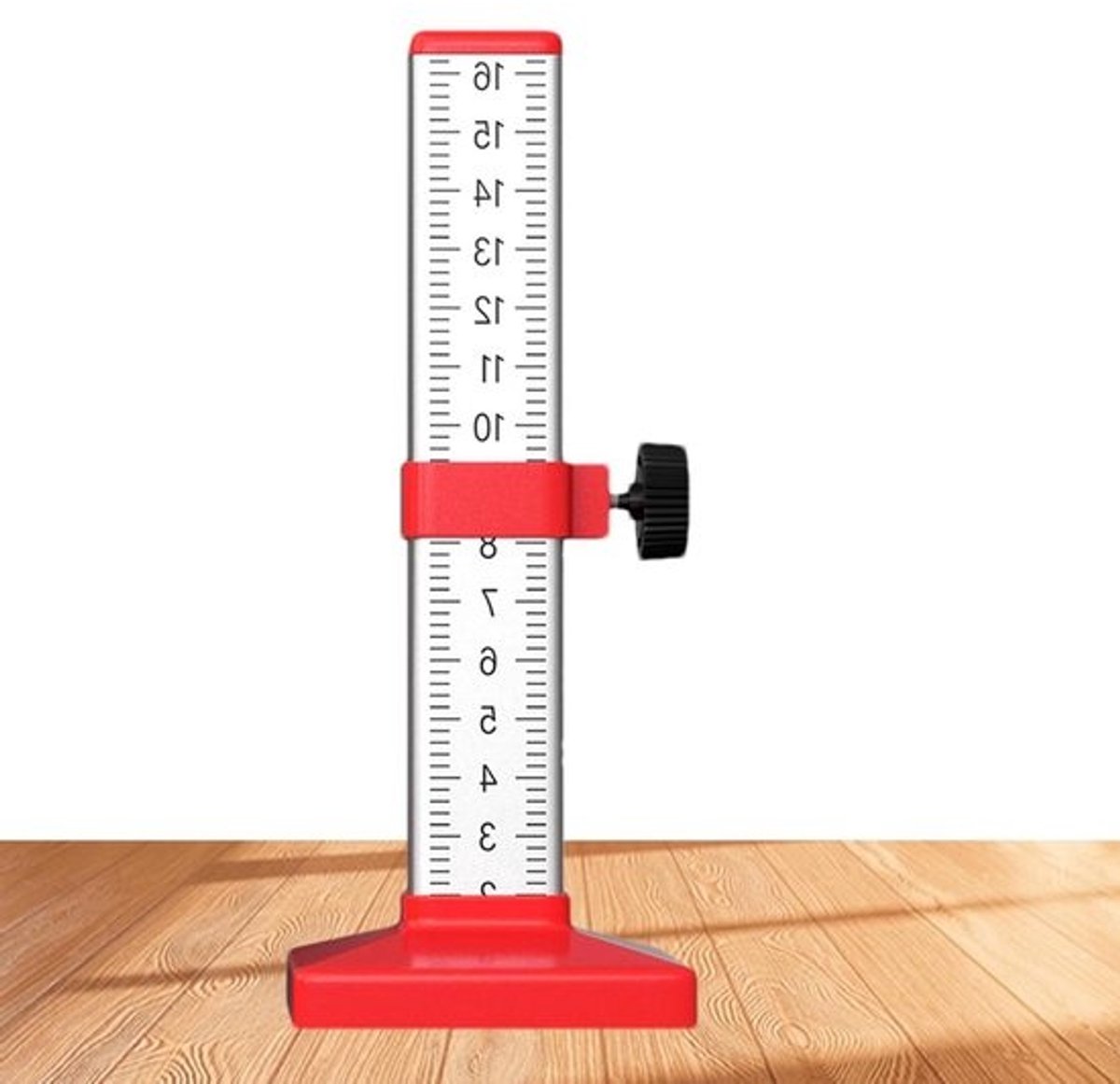 Tegel Liniaal - Hoogte Liniaal - Nauwkeurig Tegelen - Verdikte Aluminiumlegering - 16 cm - Rood