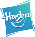 Hasbro logo op een blauwe en groene gradiënt achtergrond.