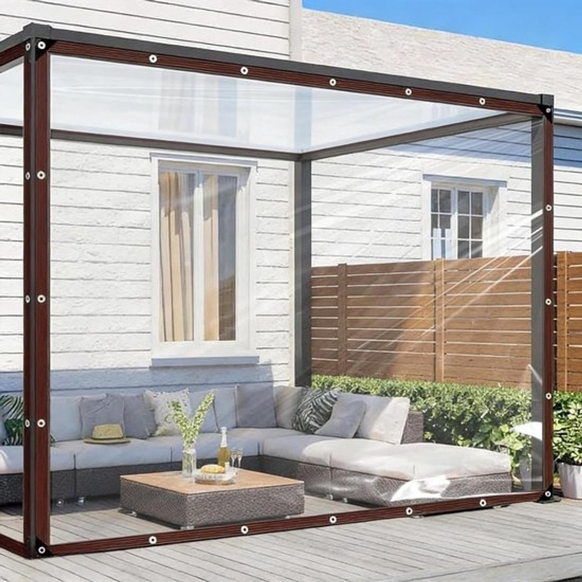Transparant Zeil - Afdekzeil Dekzeil - Tuin Beschermen - 100% Waterdicht - 250x300 cm - Kleurloos