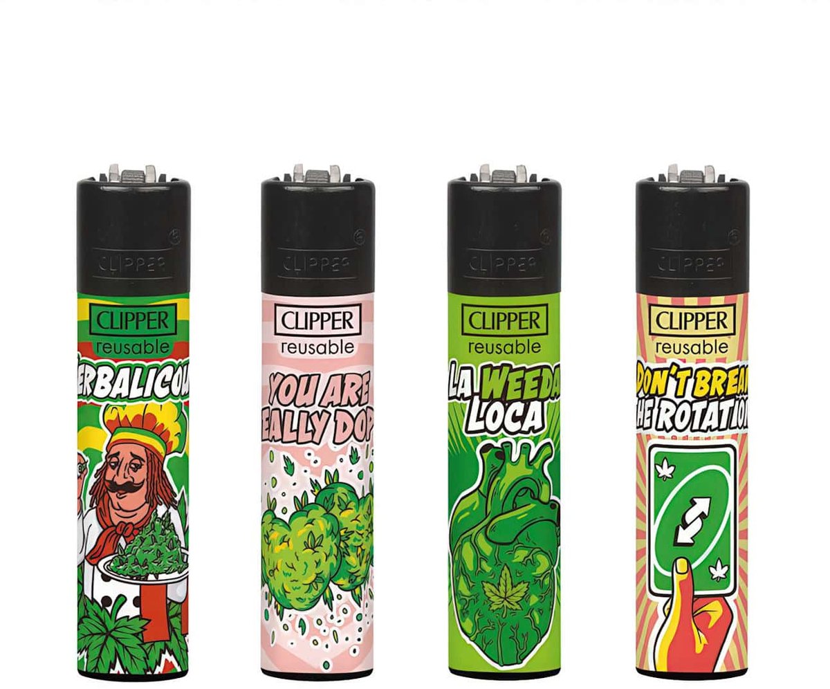 Clipper Classic Large Aanstekers "Herbalicious" (4 Stuks)