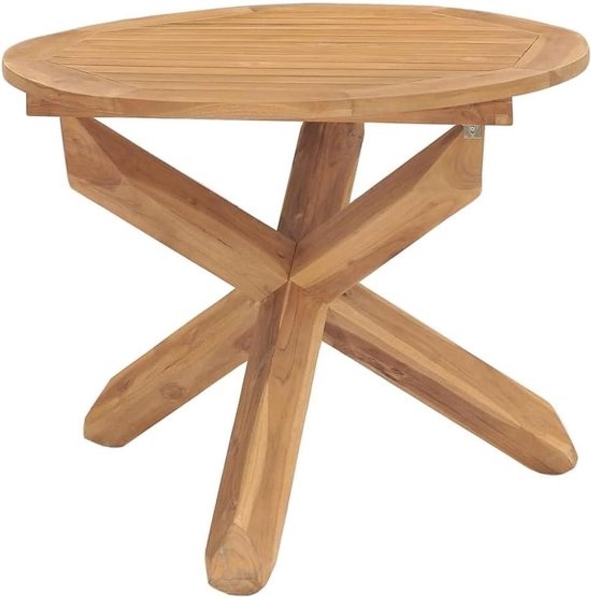 Tuineettafel Hout - Houten Tafel Tuin - Buiten Eten - Massief Teakhout - 90 x 75 cm - Bruin
