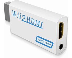 Wii HDMI Converter 1080p Wii HDMI Adapter Full HD Kwaliteit - Wii adapter - Wit