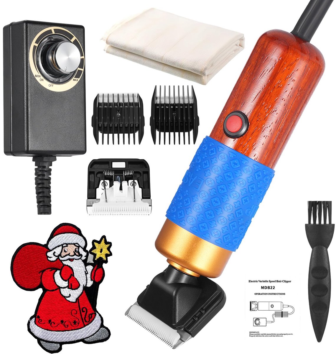 Tapijttrimmer – 6 Snelheden – Elektrische Tufting Trimmer – Met Geleider en 4 Opzetkammen – RVS Mes
