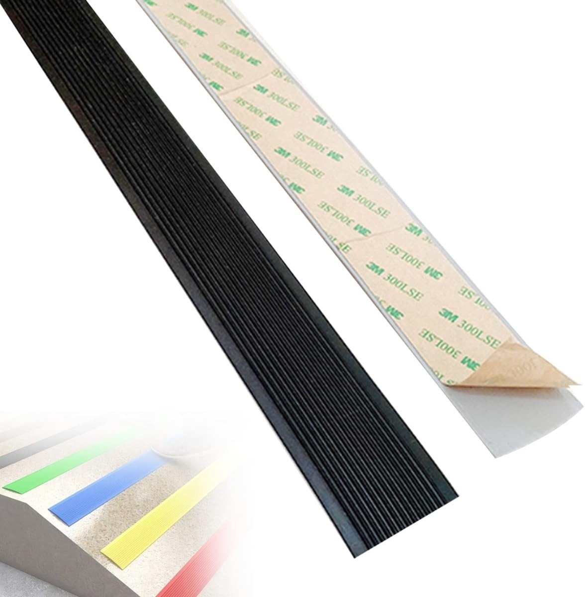 Zelfklevende traprandbeschermerstrip - Antisliptape voor binnen en buiten - Zwart