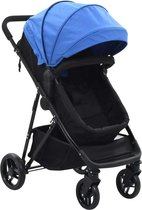 2 in 1 inklapbare Kinderwagen Buggy Blauw met Opbergmand - Kinder wagen Buggy verstelbaar