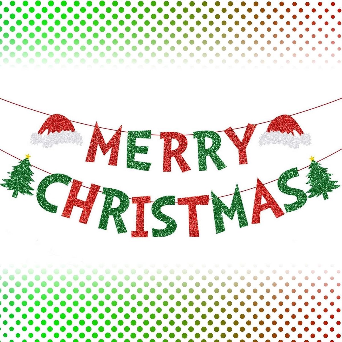 Merry Christmas Slinger, Feestelijke Kerstdecoratie voor Ramen, Haarden en Muren, Perfect voor Thuisversiering