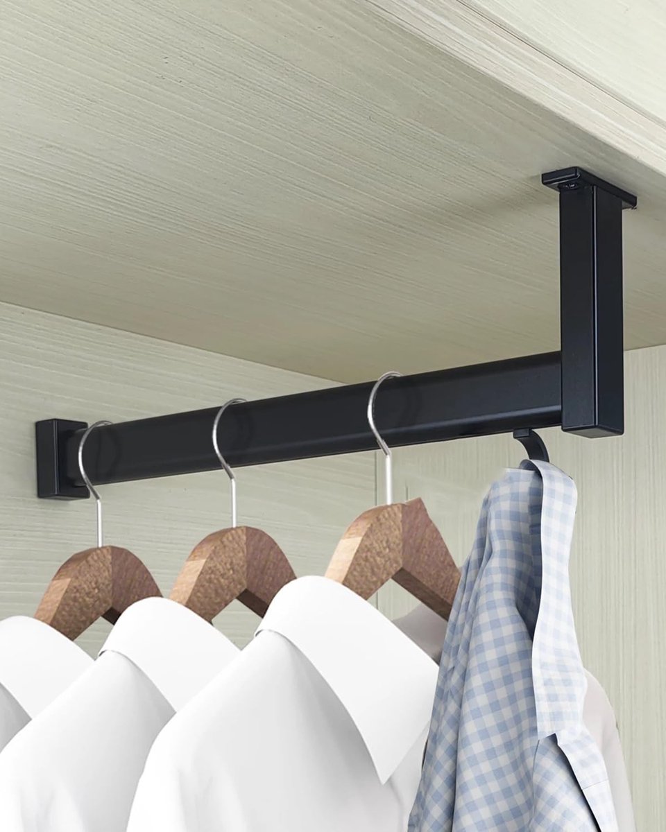 Kaststang Plafond-Wand - Verstelbare Hoogte - Zwart
