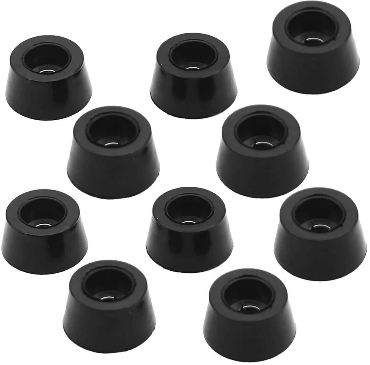 Rubber Voeten Beschermers - 10 Stuks, Zwart, 15x12x8mm