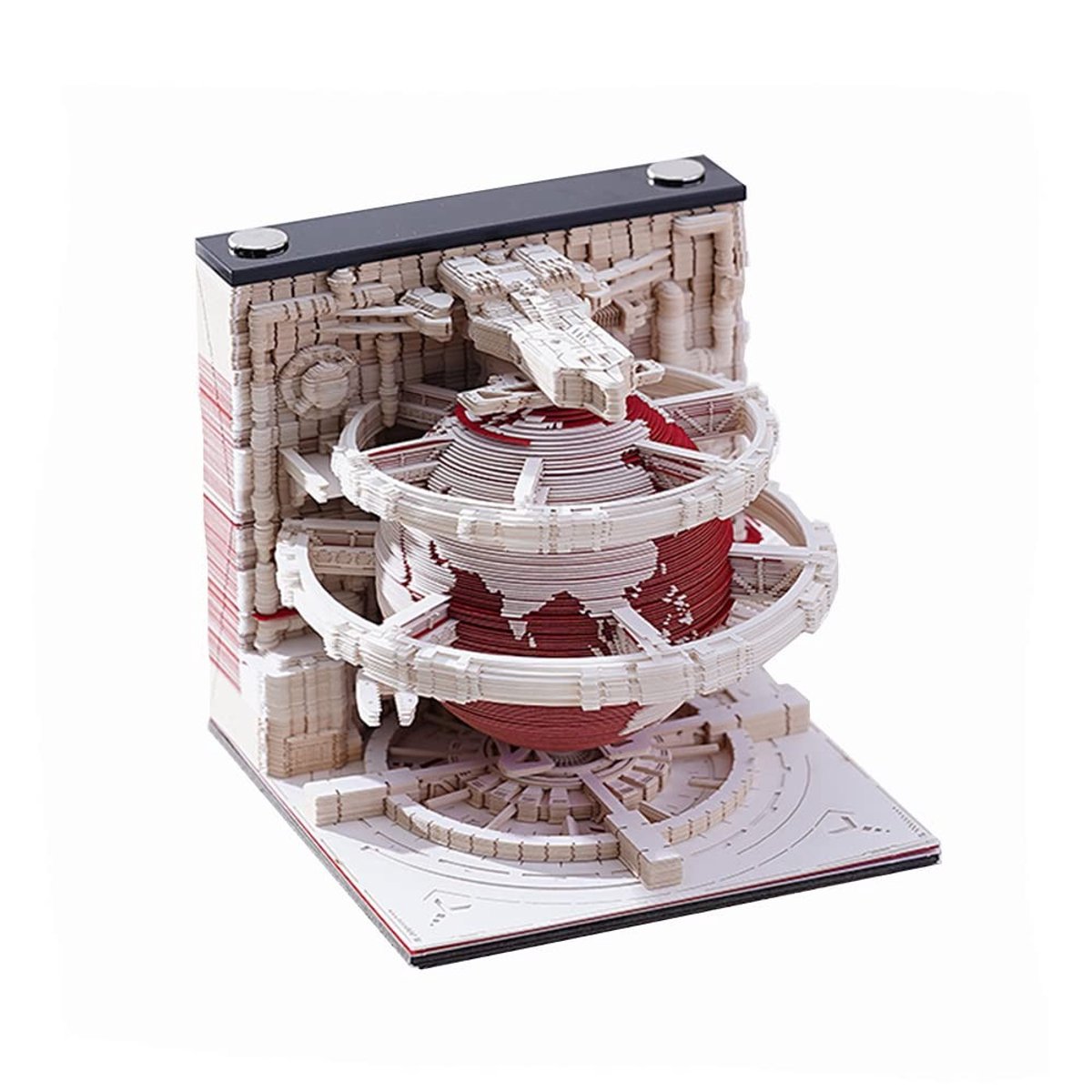 3D Aarde Memo Pad met Kalender - Mini Bureau Decoratie