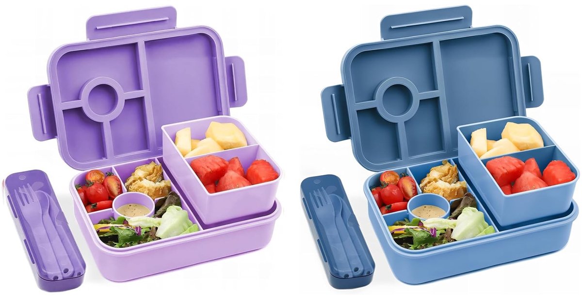Broodtrommel voor Kinderen - 1300 ml, Lekvrij, 2-delige Set