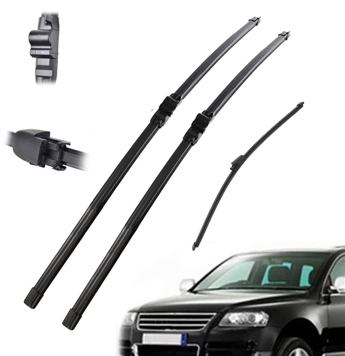 Voor- en Achterruitwisserbladenset - Voor Touareg 2003-2006 - 26"+26"+14"