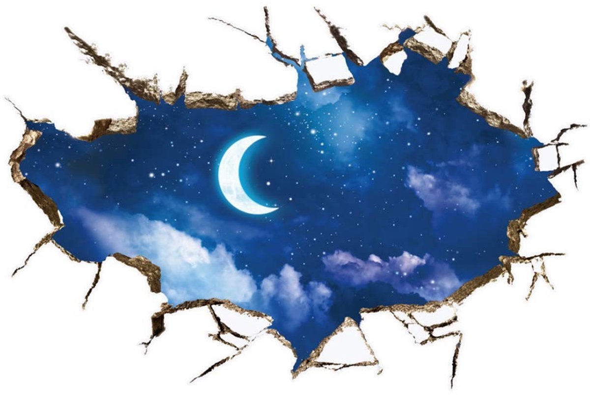 3D Raam Landscape Muurstickers - PVC - Onregelmatig