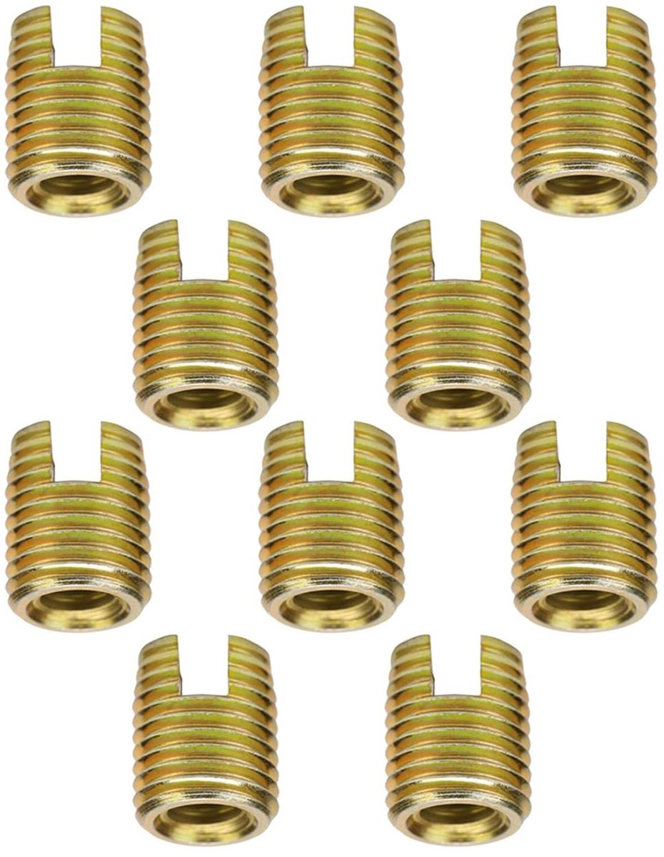 Set van 20 Draad Inserts van Koolstofstaal, Zelftappende Draadreparatie Inserts voor M3, M4, M5, M6, M8, M10, M12 - Ideaal voor Draadherstel en Verbetering van Schroefdraadkwaliteit