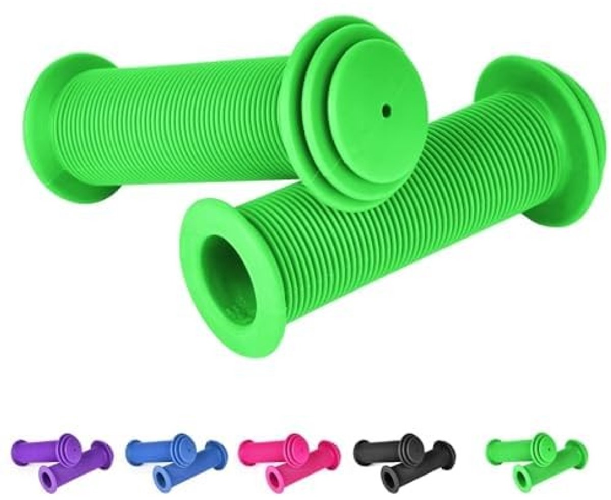 Fietsstuurgrepen, effen, kinderfietsstuur, zachte, antislip fietshandgreep, rubberen greepafdekking, universele kinderfietshandgrepen voor jongens en