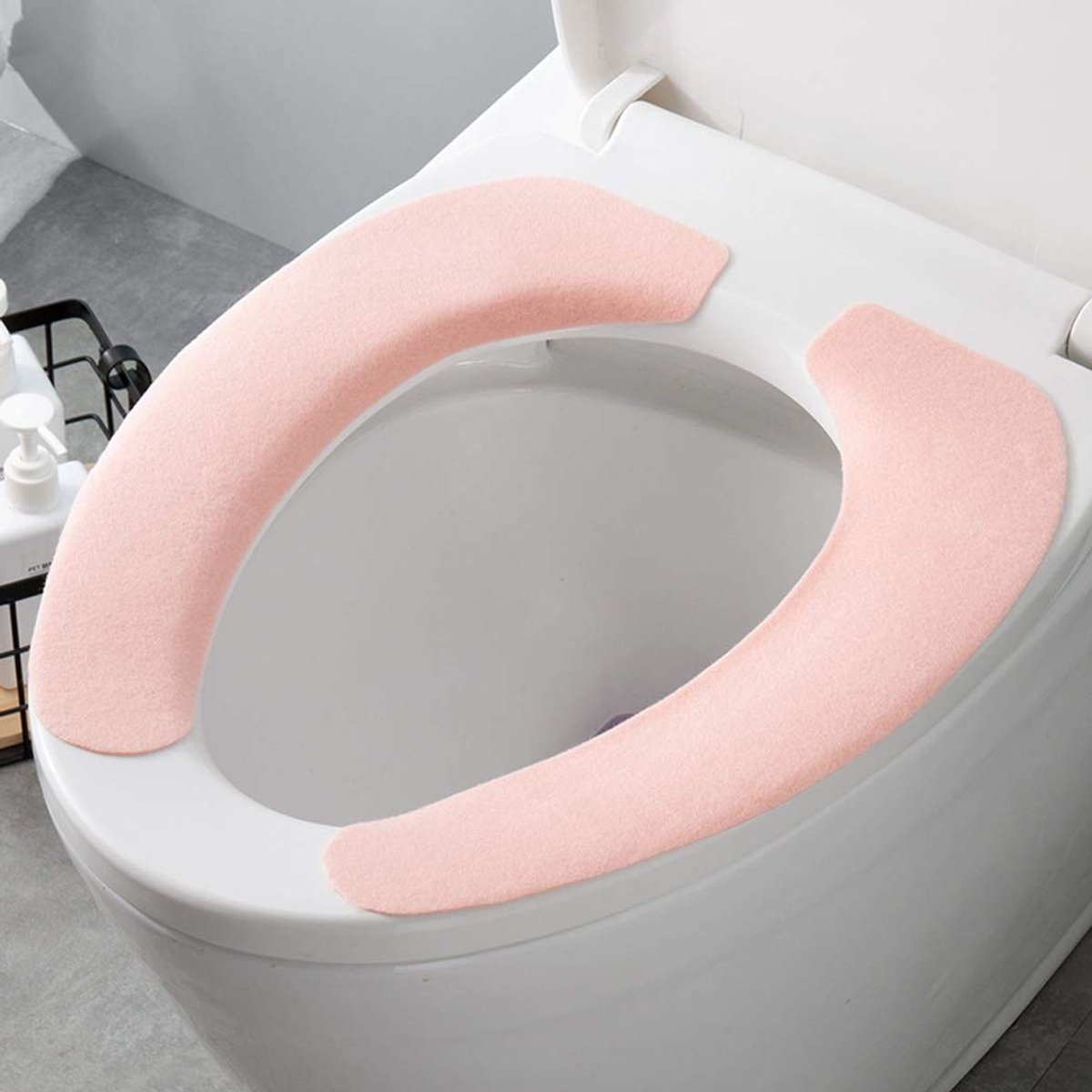 Toiletzitting matset - Machinewasbaar 3-delig - Roze