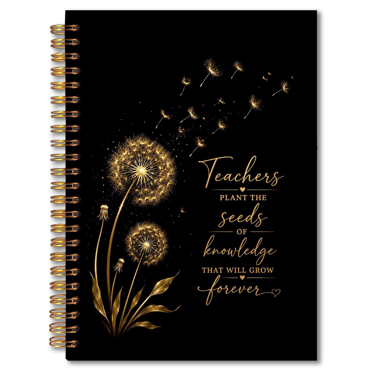 Notitieboek - Zwart en Goud - 5.5x8.3 inch