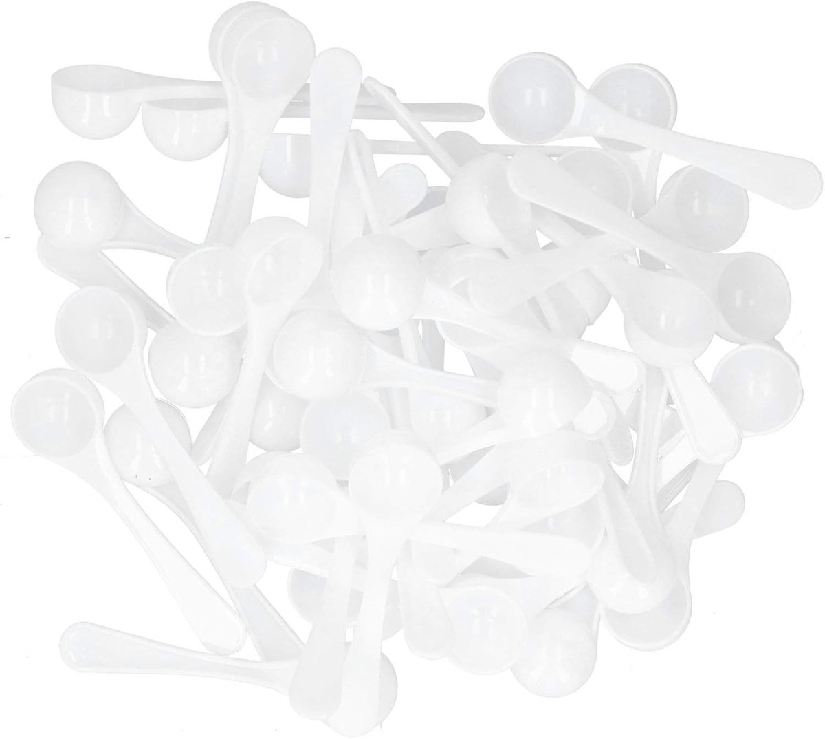 Set van 50 Plastic Maatlepels van 5ml voor Geneesmiddelen, Poeders en Tuinbenodigdheden - Lichtgewicht en Duurzaam