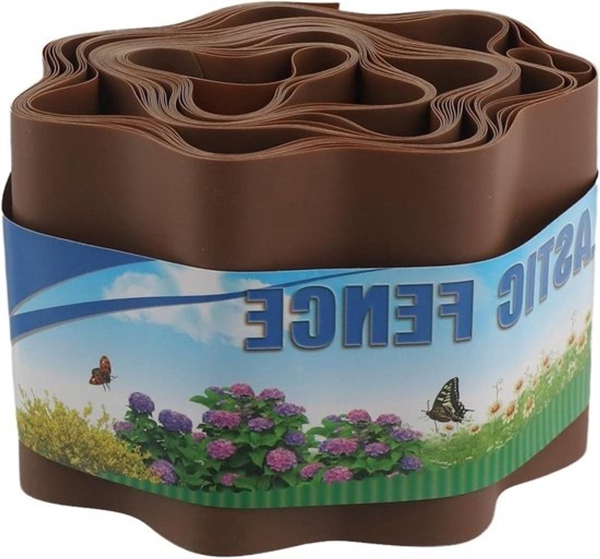 Kunststof Gazonrand - Tuinrand Hek - Gras Scheiden - Flexibel Weerbestendig - 20 cm x 9 m - Bruin