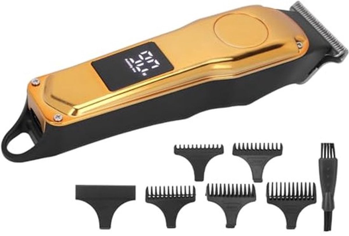 Professionele Haarclipper - 5 Gidskammen - Ergonomische Grip - Krachtige Motor