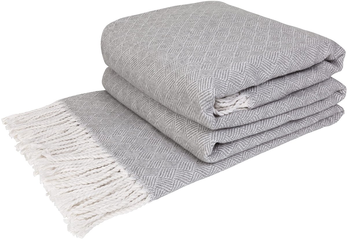 Plaid van katoen - 140x200 cm voor sofa en bed