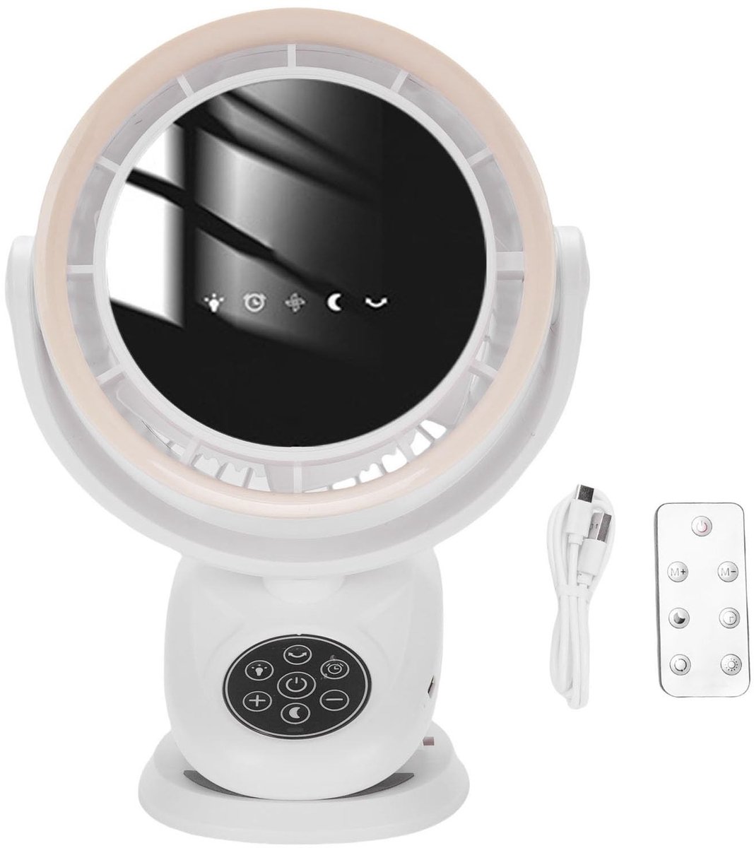 Draagbare Clip-On Ventilator - Automatische Oscillatie en LED Licht