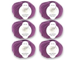 Merino Deluxe Wolset - 300g - 100% Extra Fijne Wol - Kleur 016 - Garnet Rood