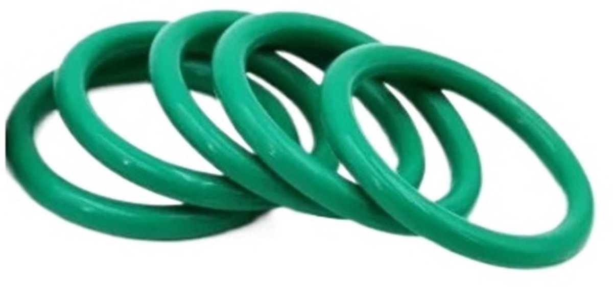 Groene O-Ring Set - 5 Stuks Fluoro Rubber - CS 2mm OD 5-75mm
